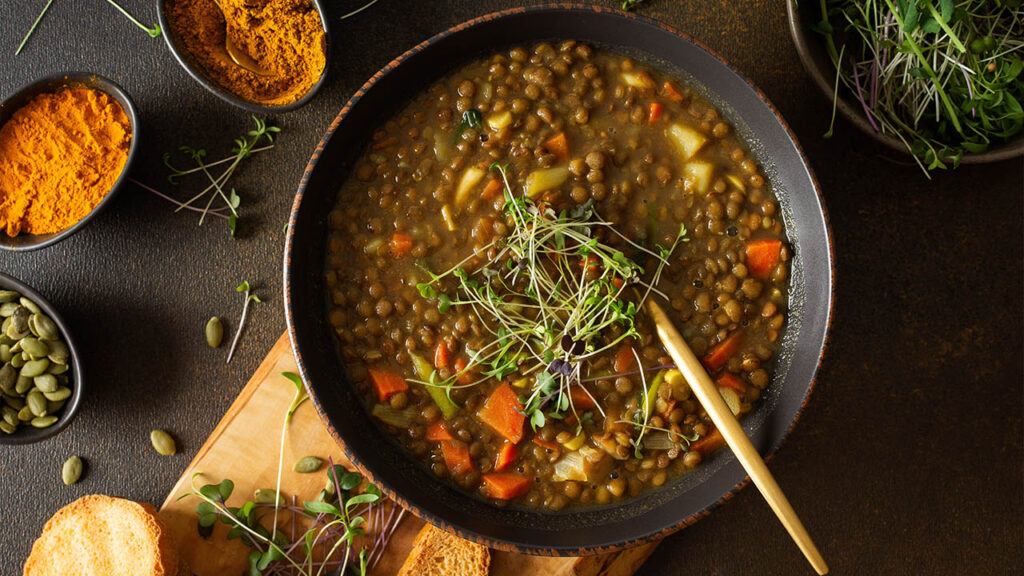 receta de lentejas al curry veganas