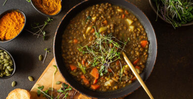 receta de lentejas al curry veganas