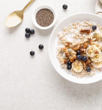 Receta porridge de avena vegano